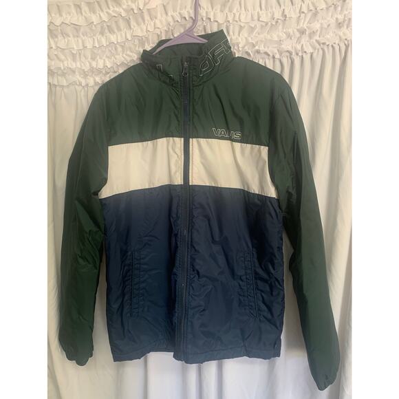 Vans Green Windbreaker Jacket | Men’s S| “Off The Wall” Zip-Up Lightweight Nylon - Picture 2 of 4